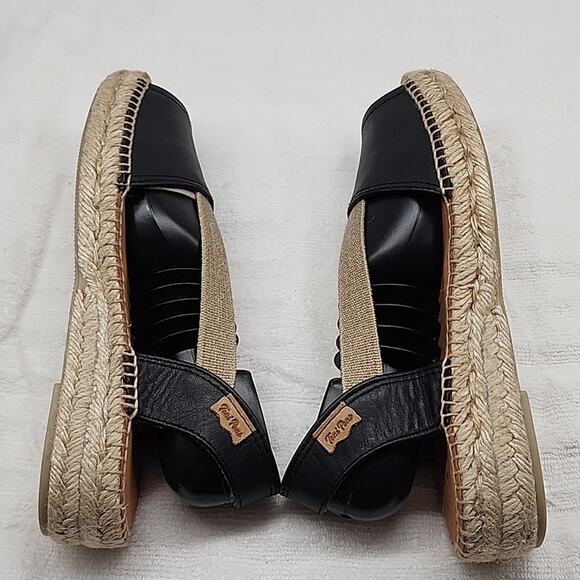 TONI PONS ETNA FLAT LEATHER ELASTIC STRAP ESPADRILLE SANDALS SIZE 9 NWOB - Picture 10 of 16